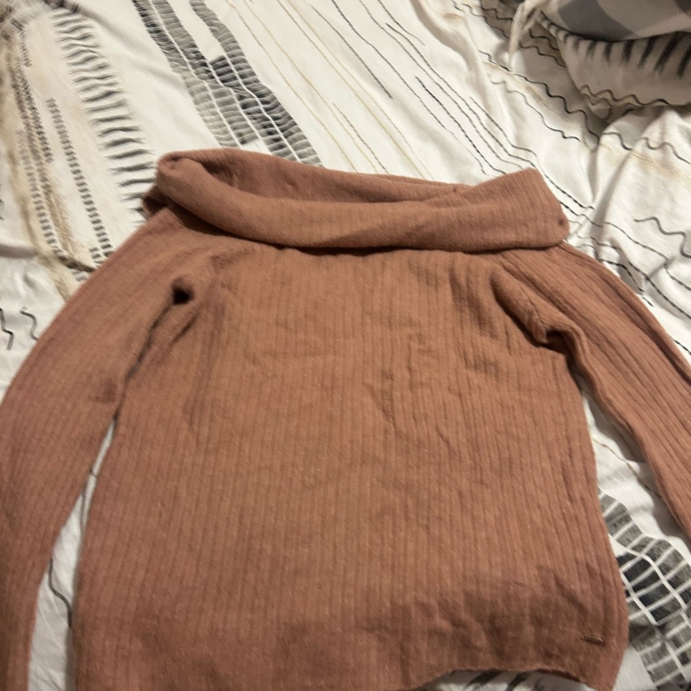 G by Guess Tan Off-Shoulder Sweater